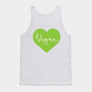 Green Vegan Heart Tank Top